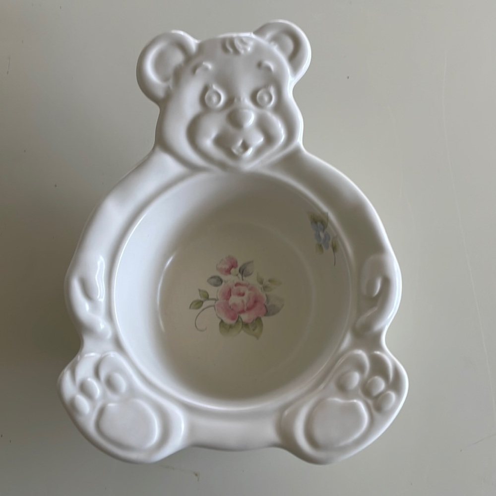 Pfaltzgraph Vintage Tea Rose Collection Bear Dish